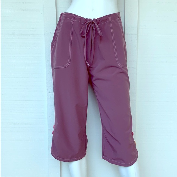 Lucy Pants - LUCY PURPLE CAPRIS- size medium with drawstring